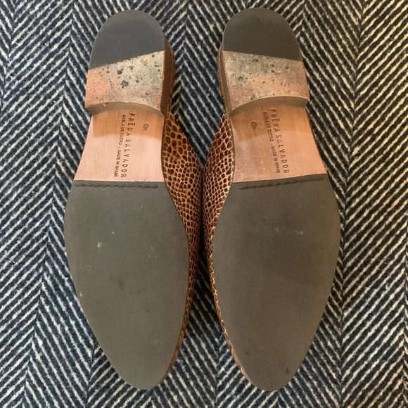 Freda Salvador Embossed Croc Mules - Picture 3 of 3